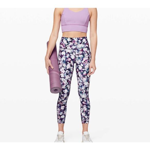 lululemon athletica Pants - Lululemon Align Pant 25" Utopia Multi Floral Leggings Womens Size 4